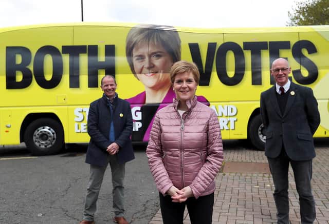 SNP leader and First Minister Nicola Sturgeon spreads the election message