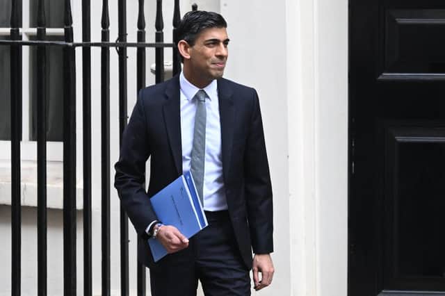Chancellor of the Exchequer Rishi Sunak leaves 11 Downing Street for the House of Commons to deliver his Spring Statement on March 23rd. Photo: Leon Neal/Getty Images.