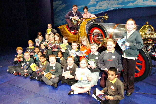 Students got to meet a well-known car - and the stars of the stage show that it starred in - when they went to the Empire Theatre 14 years ago.