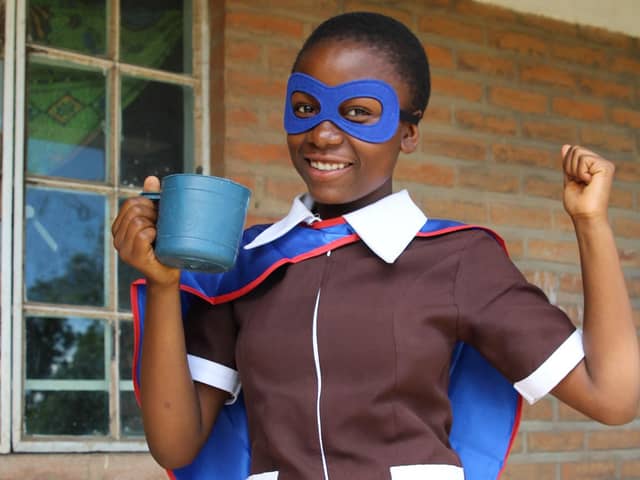Upile from Malawi is a Mary’s Meals superhero.