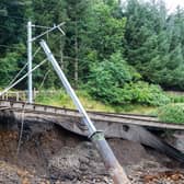 Damage from the Union Canal burst near Polmont. Picture: Network Rail