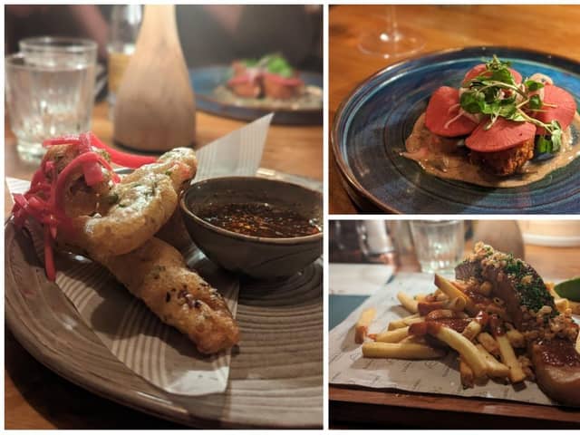 The salt and chilli squid, slow-braised pork belly bites and king rib supper at Thirty Knots, a new restaurant and bar in South Queensferry.