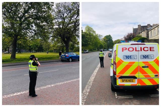 Edinburgh Police stopped 200 cars during speed checks.