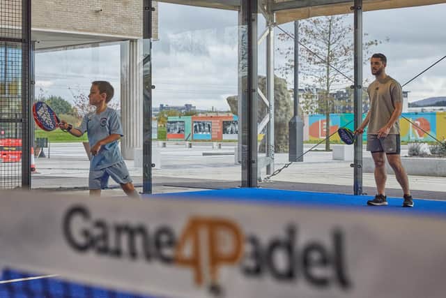 Craig Halkett attended a Game4Padel event in Edinburgh Park to launch the opening of new courts in the capital. Picture: Andy Mather
