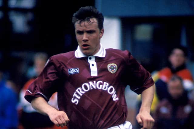 David Hagen in action for Hearts in the 1995 Scottish Cup semi-final against Airdrie at Hampden.