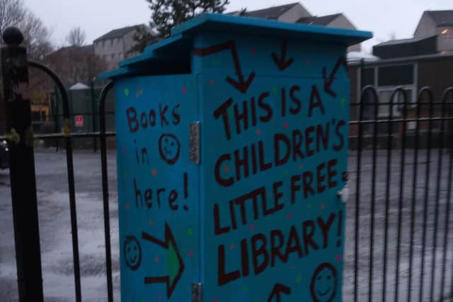 little free library at Clovenstone Community Centre (Photo: Michael Bowdidge).
