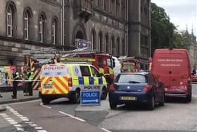 Massive emergency services response at the scene