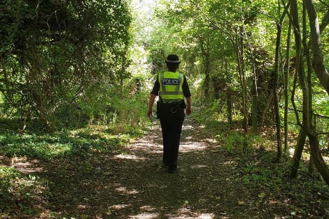 Police were on patrol yesterday at the South Esk River.