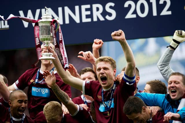 Former Hearts captain Marius Zaliukas has died aged 36. Fans and former colleagues paid tribute. Picture: SNS