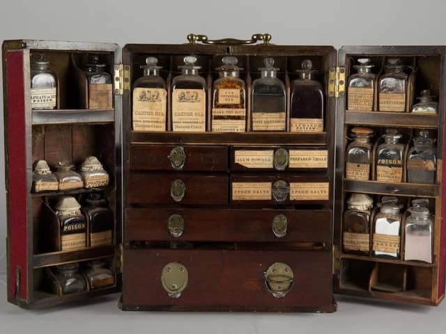 The medicine cabinet found at The Georgian House in Edinburgh's Charlotte Square. PIC: National Trust for Scotland.