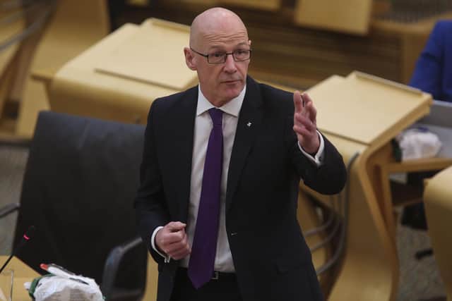 Deputy First Minister John Swinney during a debate concerning vaccine certification at the Scottish Parliament in Holyrood, Edinburgh. Picture date: Thursday September 9, 2021.
