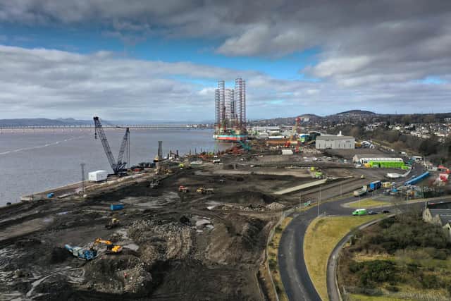 A general view of the port and dockside area in Dundee, Scotland. The UK Chancellor, Rishi Sunak, announced sites of England's Freeports yesterday with Scotland's sites still to be decided. The Scottish government plans to adapt UK proposals for the establishment of Freeports making them Green Ports. In the running are Rosyth, Dundee, Hunterston, Orkney, Cromarty Firth and Aberdeen. (Photo by Jeff J Mitchell/Getty Images)