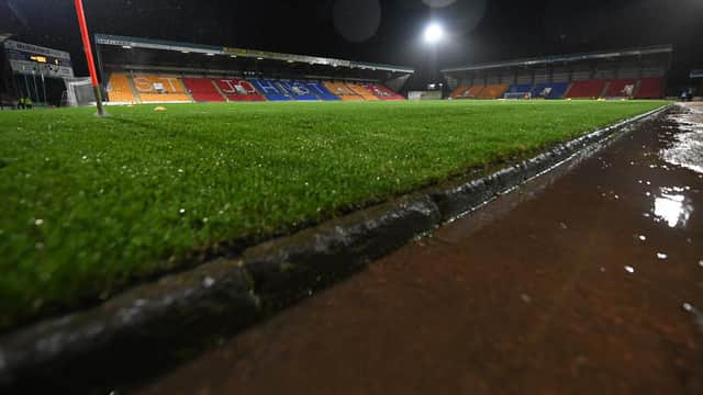 St Johnstone v Hearts is on after McDiarmid Park passed a pitch inspection.  (Photo by Ross MacDonald / SNS Group)