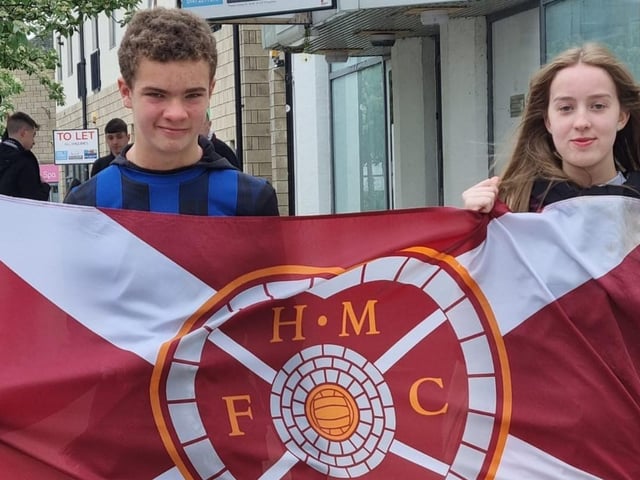 A photo-call before heading off to Hampden.
Pic: Scott Moncrieff