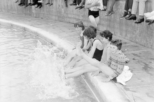 Young bathers at Dunbar Lido in 1965.