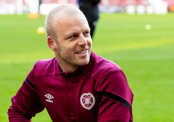 Hearts captain Steven Naismith is due to collect the Championship trophy on Saturday.