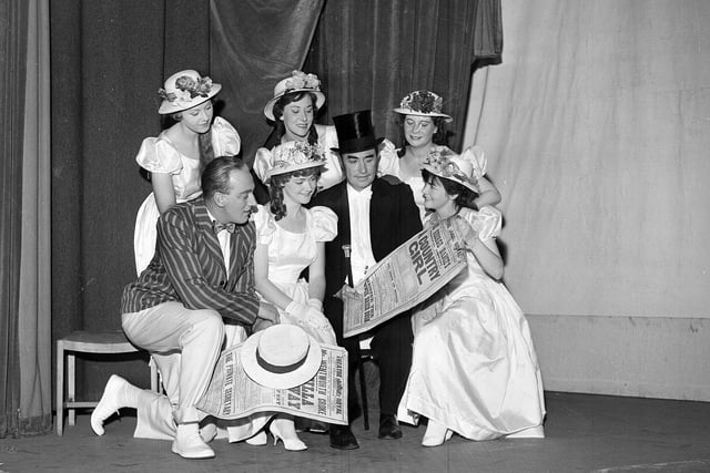 Pringle's Palace Players rehearse at St Mary's Hall during the Edinburgh Festival Fringe in 1963.