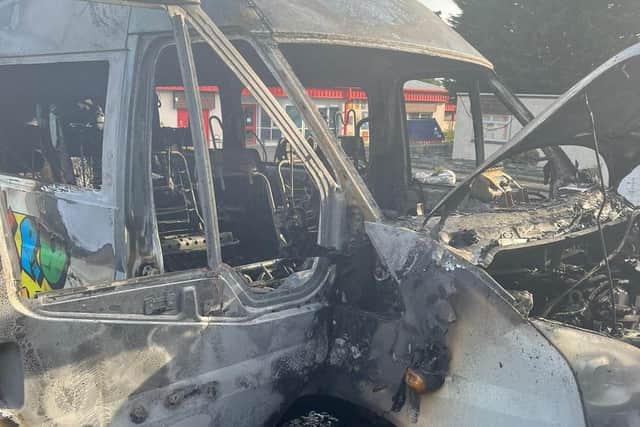 The owner of the minibus said she is "devastated". (Photo credit: Suzanne Smith)