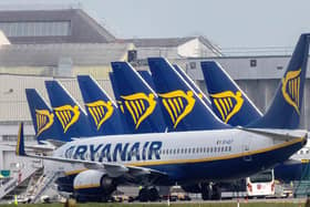 Ryanair passenger jets. Picture: Paul Faith/AFP via Getty Images