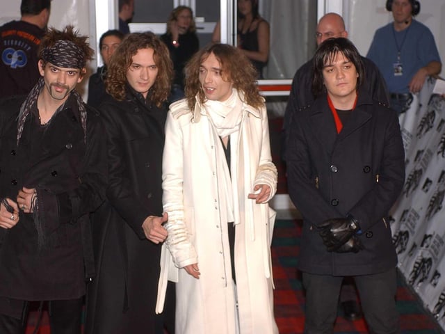 The rock band, who burst onto the commercial music scene in 2003, performed their hit single I Believe in a Thing Called Love at the MTV Europe awards.
