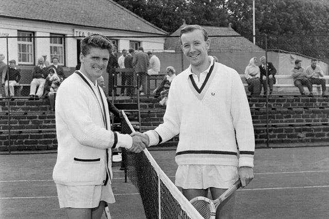 Tennis semi-finalists at the North Berwick Championship in August 1964.
