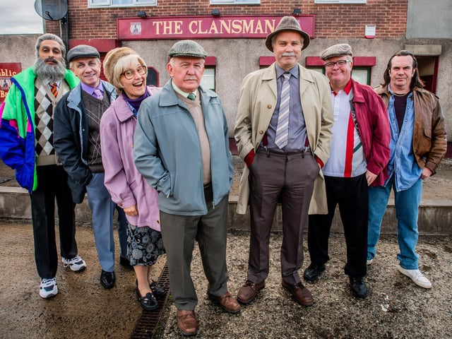 In the third ever episode of Still Game, 'Cauld' the locals have a hard time navigating the ice with hilarious consequences. A confident Jack and Victor each proclaim "It's a pair ae these yer wanting. Permagrip. £19.99" before both slipping and falling on top of their pal Eric.