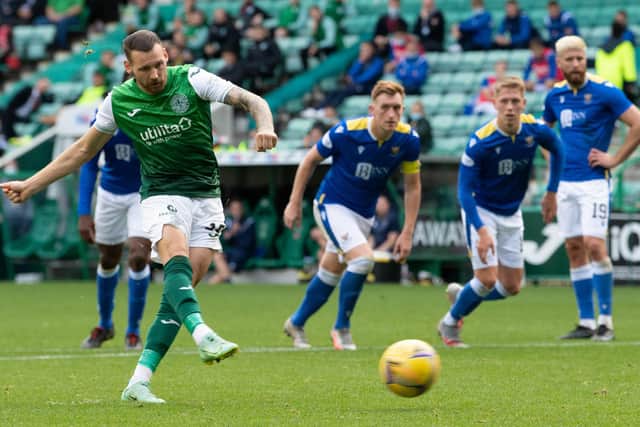 Martin Boyle scores from the spot as Hibs took down St Johnstone.