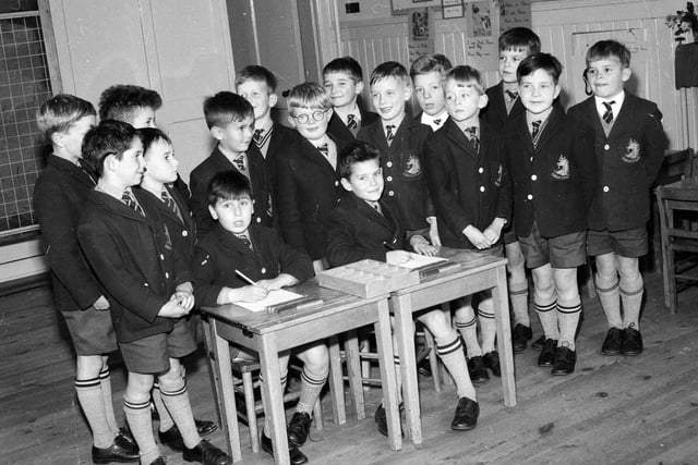 More James Gillespie's School pupils demonstrating the cuisenaire method (using little wooden rods) of learning arithmetic in 1963.