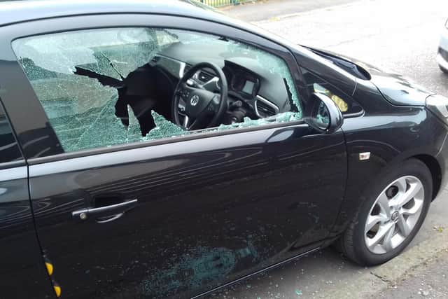 Robert Taylor's window was smashed and his blue badge stolen around 4pm one afternoon