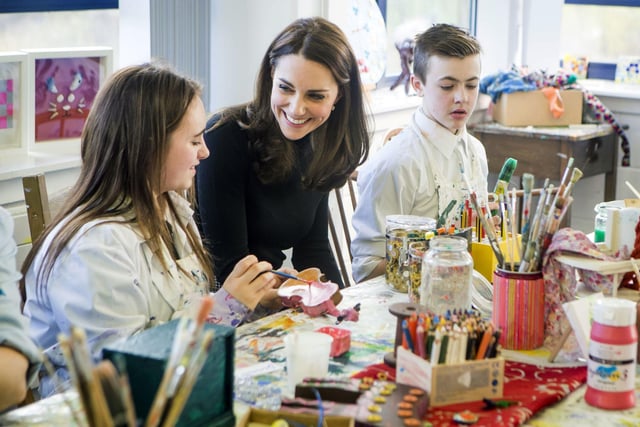 The then Duchess of Cambridge joined an art class at Wester Hailes Education Centre in February, 2016, as she carried out a series of engagements in the Scottish capital.