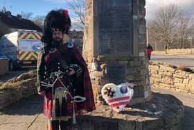 The village of Winchburgh group together to pay tribute to Captain Tom.