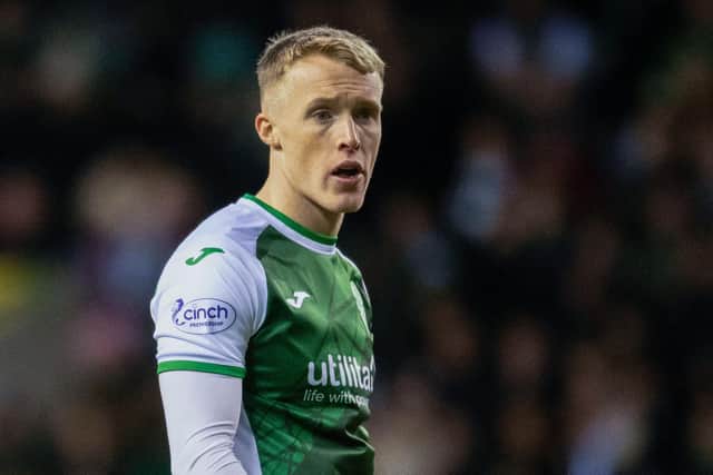Jake Doyle-Hayes played a key role in Hibs' derby victory over Hearts