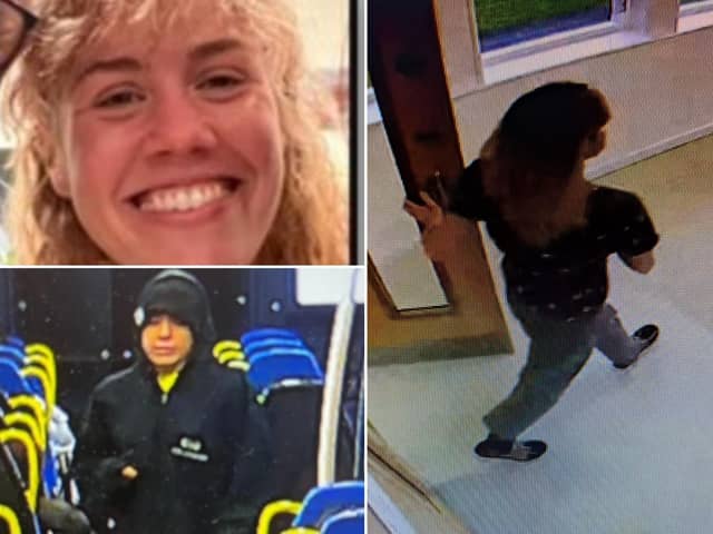 Zoe, 31, from Rotherham, was last seen on board the 4.18pm train leaving Kiveton travelling towards Leeds on December 13. Police say she may have travelled to Glasgow or Edinburgh