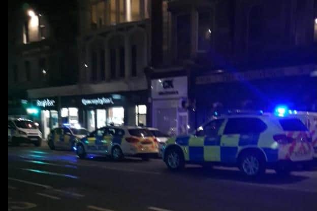 An eye witness said that the response from the police seemed ‘dramatic’ as they counted 12 police cars including a couple of plain clothes officers attending the scene on Shandwick Place on April 15.