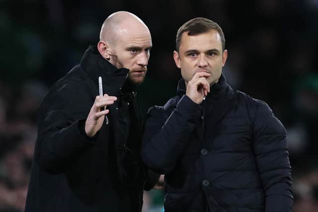 Hibs first-team coach David Gray served as interim boss prior to Shaun Maloney's arrival