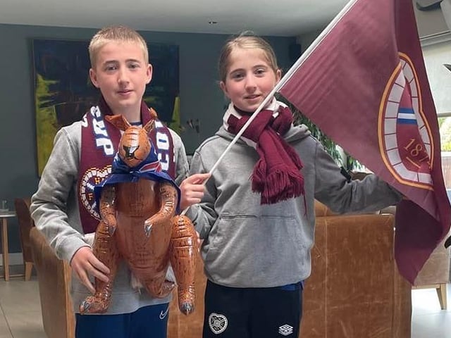 Flag and scarves ready for the big game...
Pic: Joanne Buyers