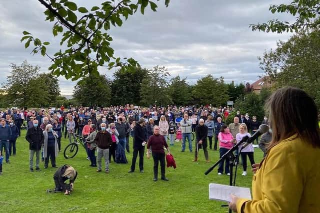 Local feelings about the LTN were voiced at a public meeting in August
(Picture: Alex Cole-Hamilton)