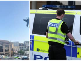 Two people were rushed to hospital following a disturbance outside the Omni Centre in Edinburgh on Friday, June 2.