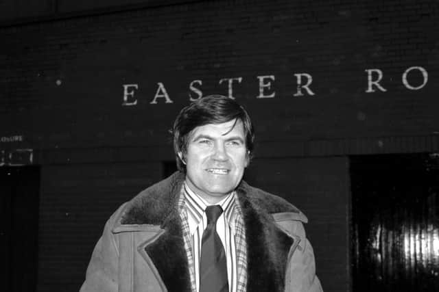 Bertie Auld arrives at Easter Road in 1980 to take the managerial reins at his former club