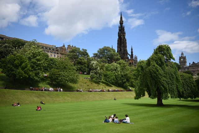 There is plenty of space in Edinburgh's Princes Street Gardens for events and people who want to enjoy the greenery (Picture: Oli Scarff/AFP via Getty Images)