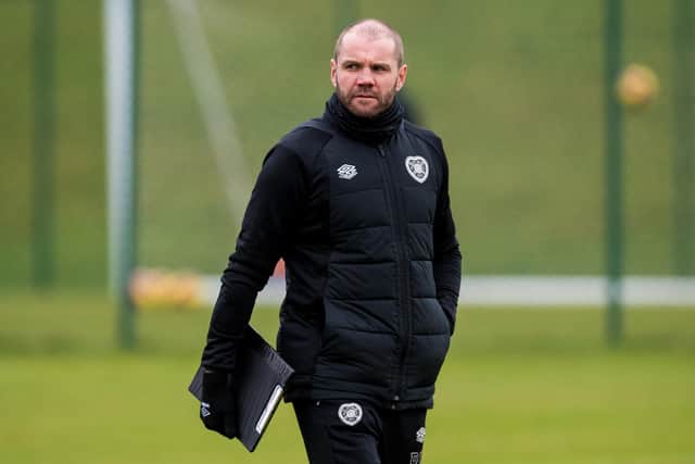 EDINBURGH, SCOTLAND - JANUARY 05: Robbie Neilson during a Heart of Midlothian training session at the Oriam, on January 05, 2023, in Edinburgh, Scotland. (Photo by Ross Parker / SNS Group)