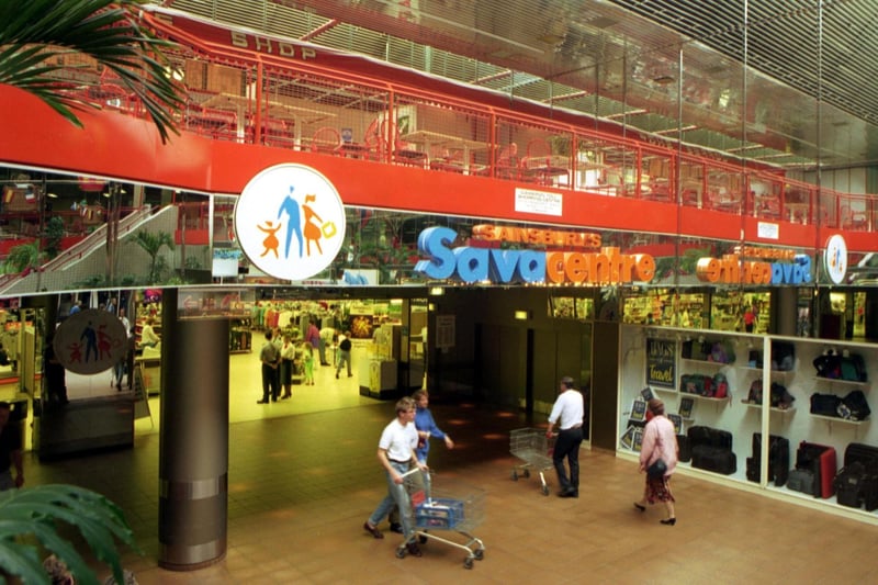 Savacentre supermarket at Cameron Toll,  pictured in 1993, was a very popular destination for Edinburgh shoppers in the 1990s, and was seen as quite an exciting place to shop thanks to it being in a - at the time - futuristic mall and its iconic glass exterior.