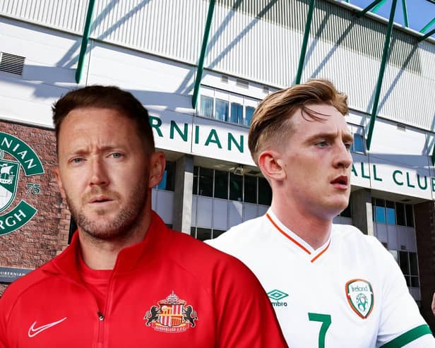 Aiden McGeady, left, and Ronan Curtis have both been linked with moves to Hibs. Picture: PA Images / Getty Images