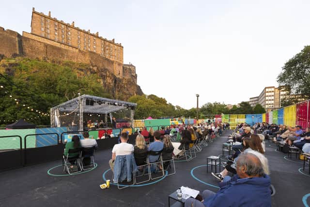 More than 18,000 tickets were sold for shows at the new MultiStory Fringe venue on the roof of the Castle Terrace car park. Picture: Alix McIntosh