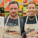 Daisy Ridley, James McAvoy and Stacey Dooley are among the Celebrity Bake Off stars for 2021. Photo: Channel 4.