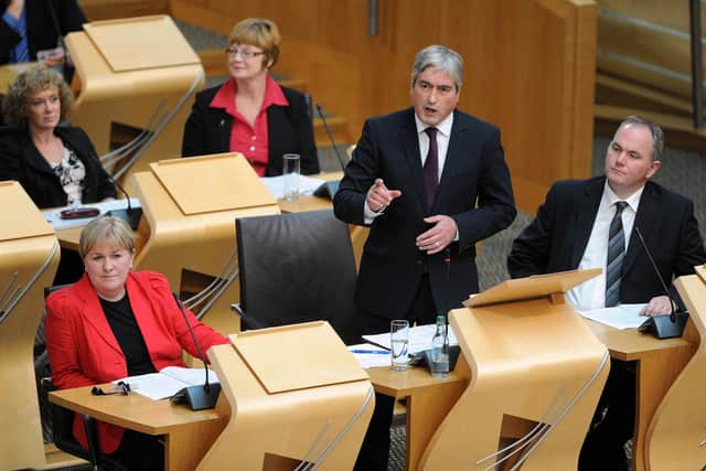 Iain Gray as Scottish Labour leader at First Ministers Questions in 2011    Pic: Ian Rutherford