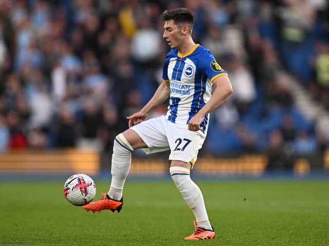Billy Gilmour playing for Brighton & Hove Albion.