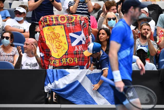Murray had the backing of Scots in the crowd - but there were some boos.