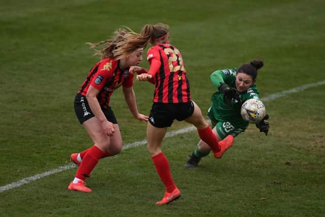 Georgia Timms and Katie Rood, once team-mates at Lewes, have been reunited at the Oriam this summer. Picture: Getty