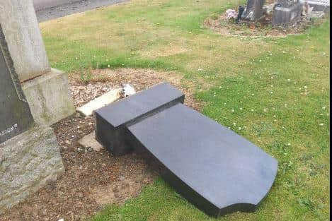 Vandals targeted headstones at West Lothian
